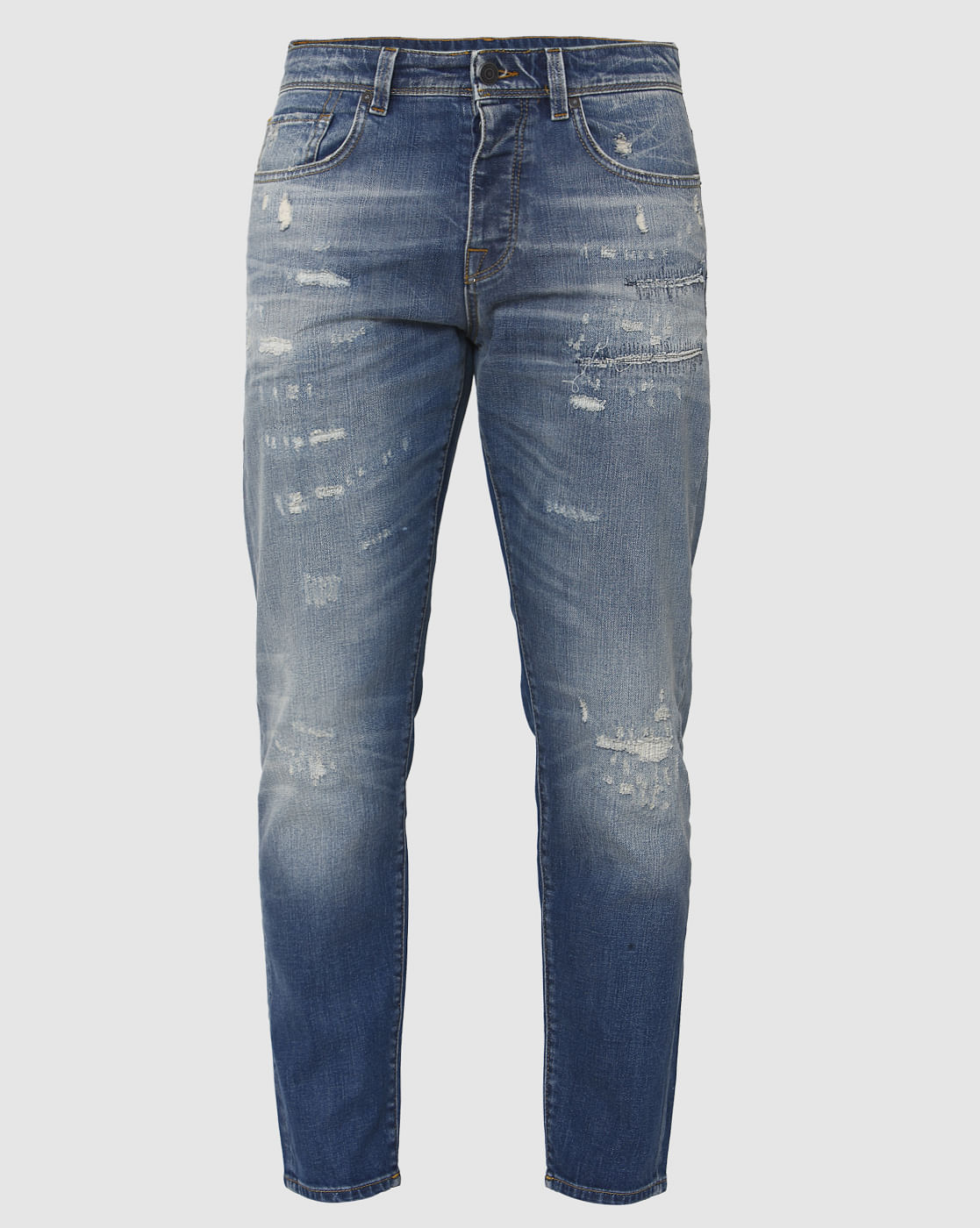 Blue Tapered Fit Jeans