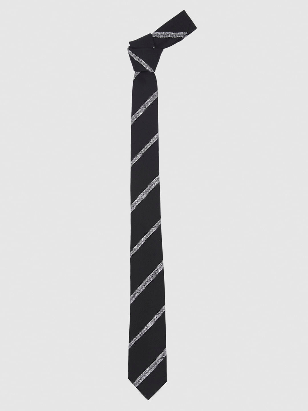 Black Striped Tie