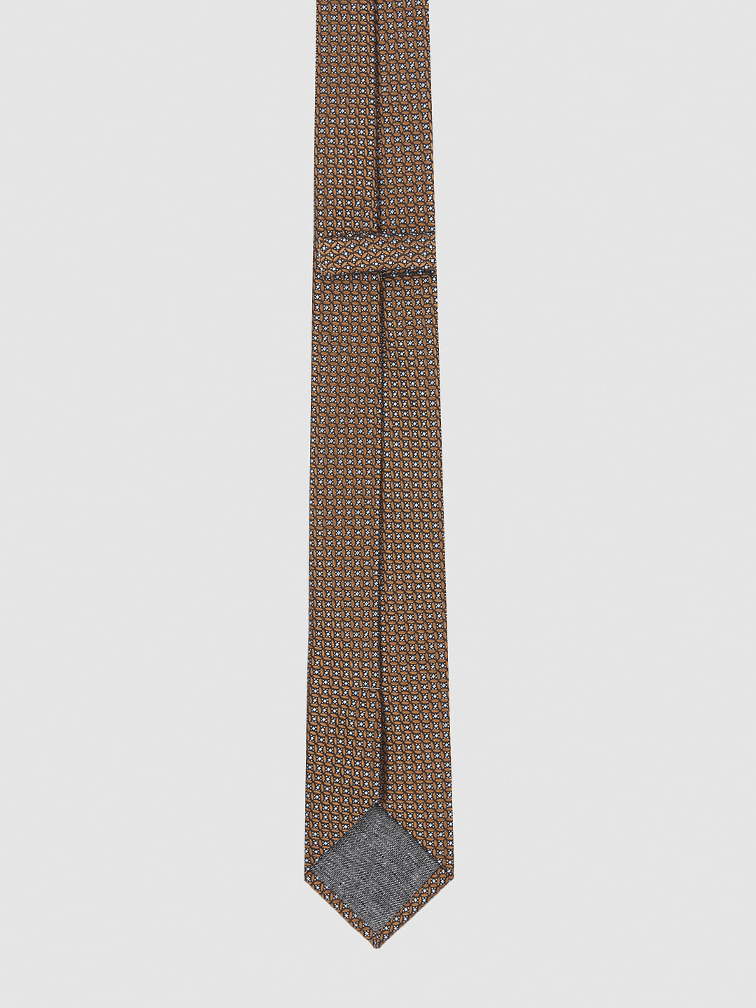 Brown Printed Tie