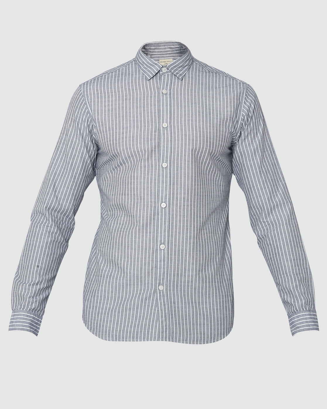 Blue Printed Full Sleeves Shirt