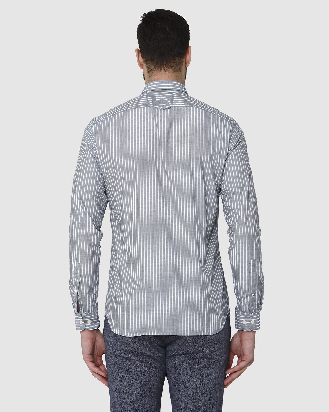 Blue Printed Full Sleeves Shirt