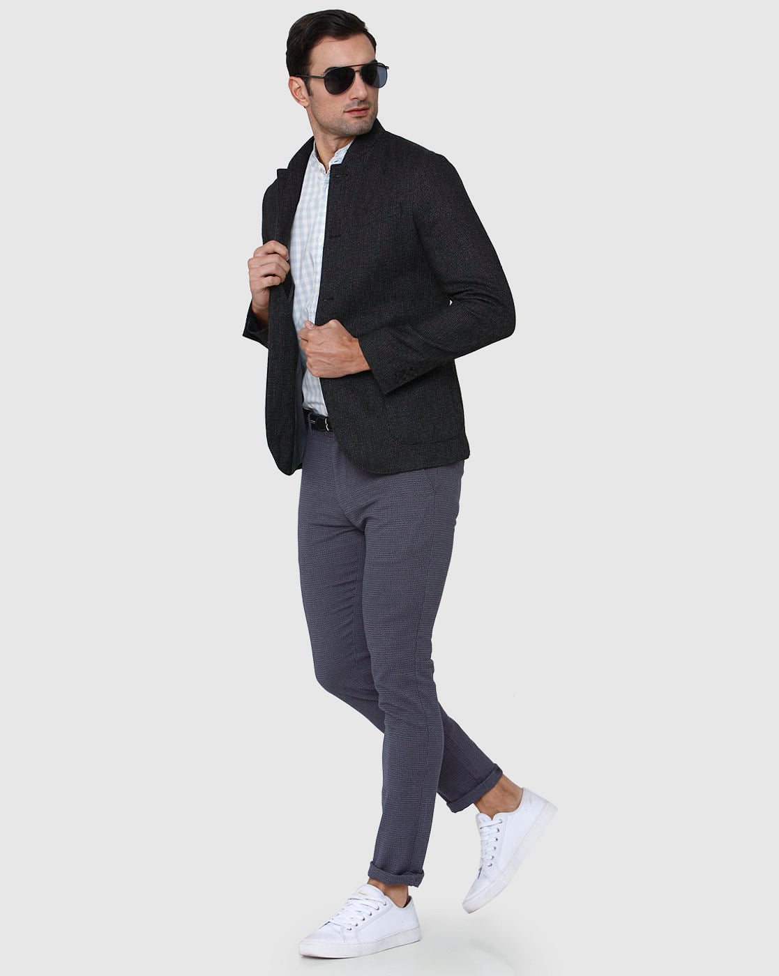 Dark Grey Slim Fit Blazer