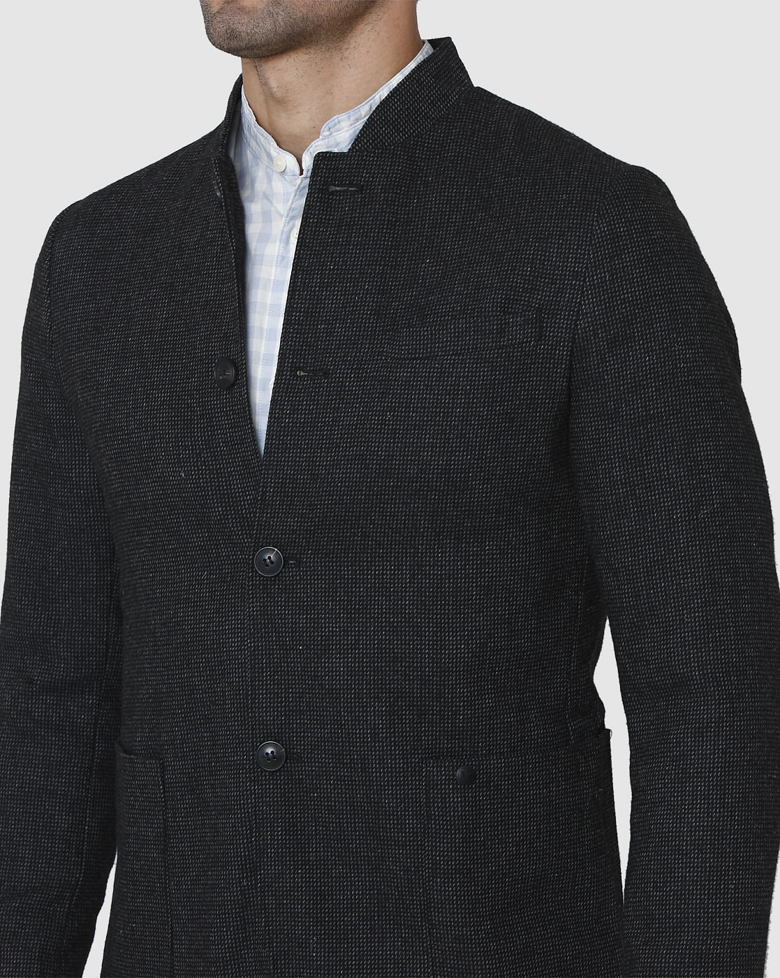 Dark Grey Slim Fit Blazer