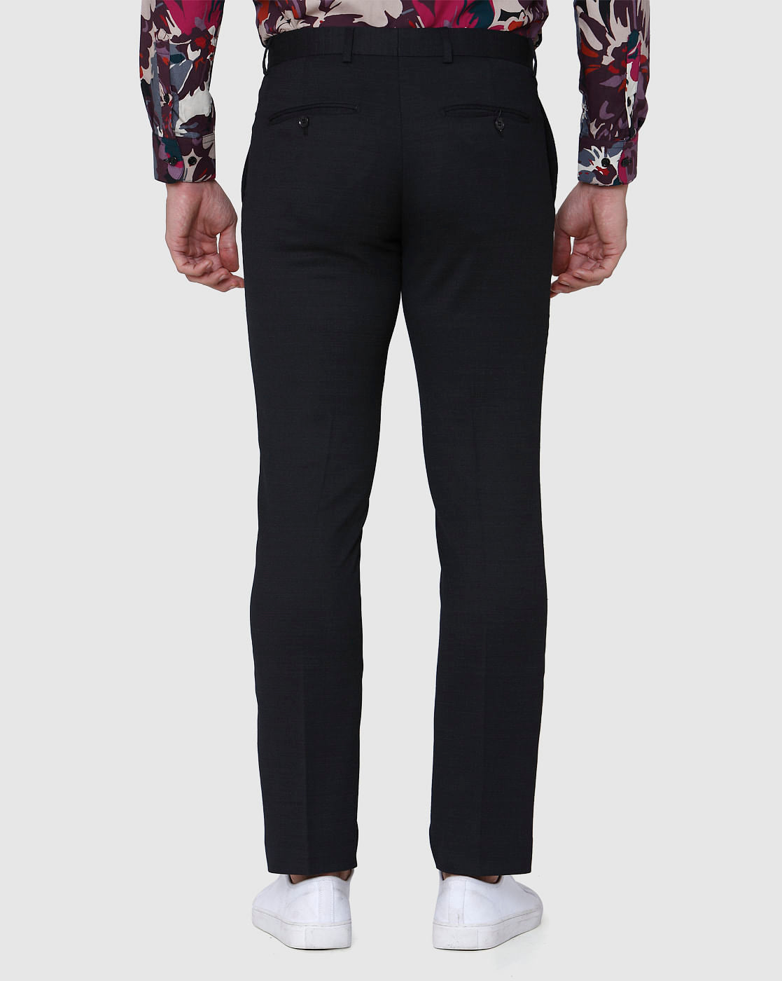 Navy Blue Formal Slim Fit Trousers