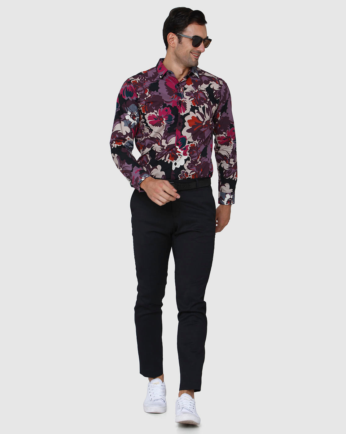 Navy Blue Formal Slim Fit Trousers
