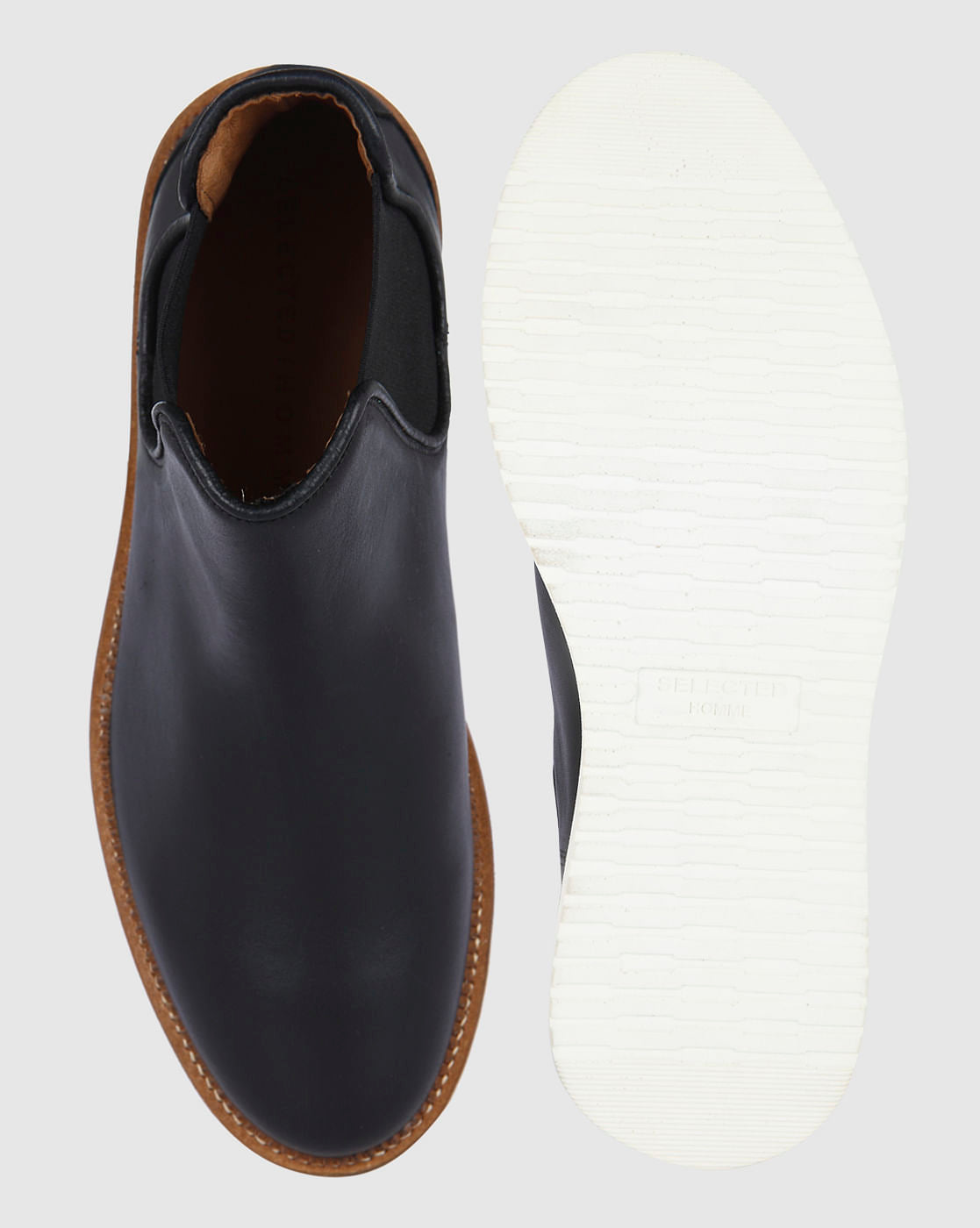 Black Leather Chelsea Boots