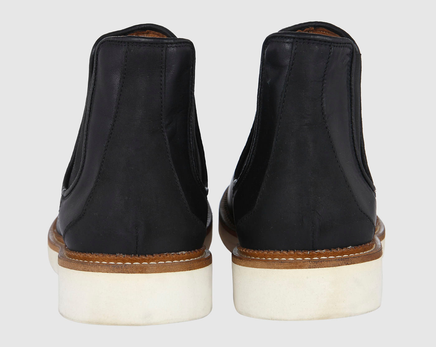 Black Leather Chelsea Boots