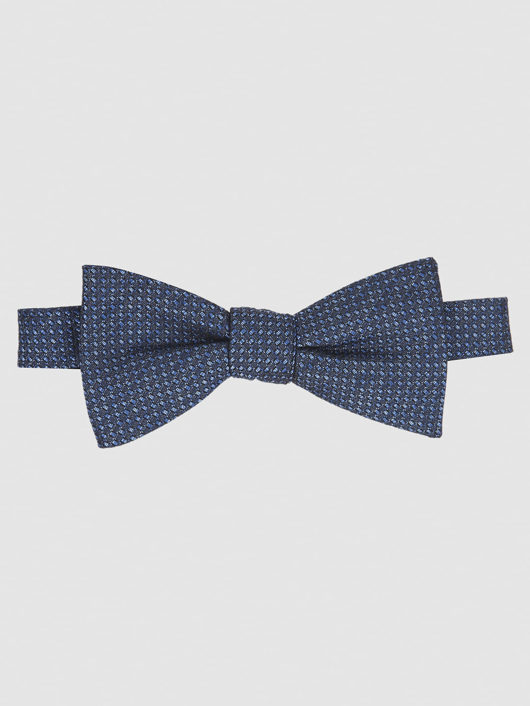 Navy Blue Printed Bow Tie