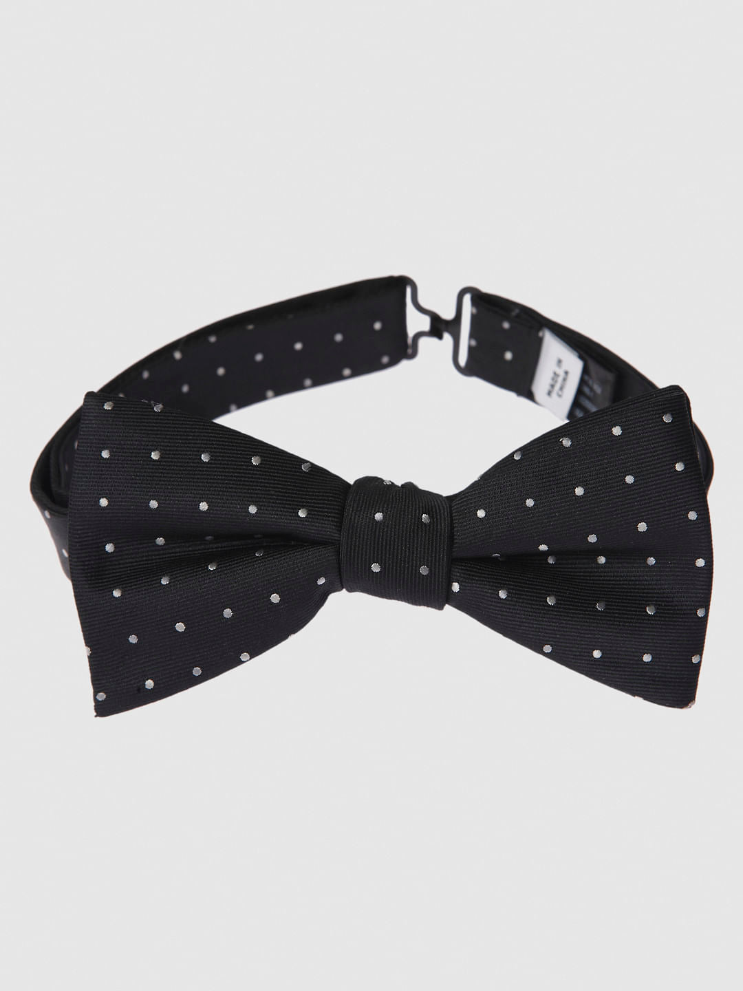 Black Printed Bow Tie