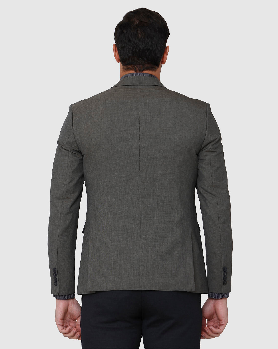 Grey Formal Slim Fit Blazer