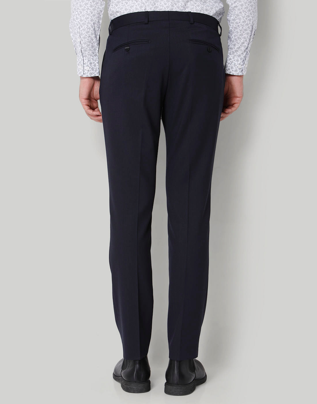 Navy Blue Formal Slim Fit Trousers
