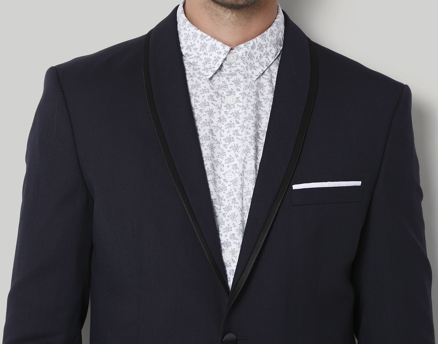 Navy Blue Formal Slim Fit Blazer