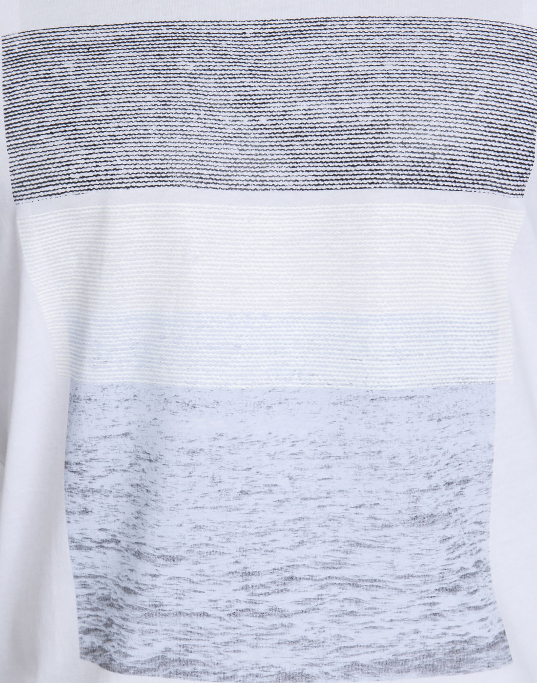 White Printed Crew Neck T-Shirt