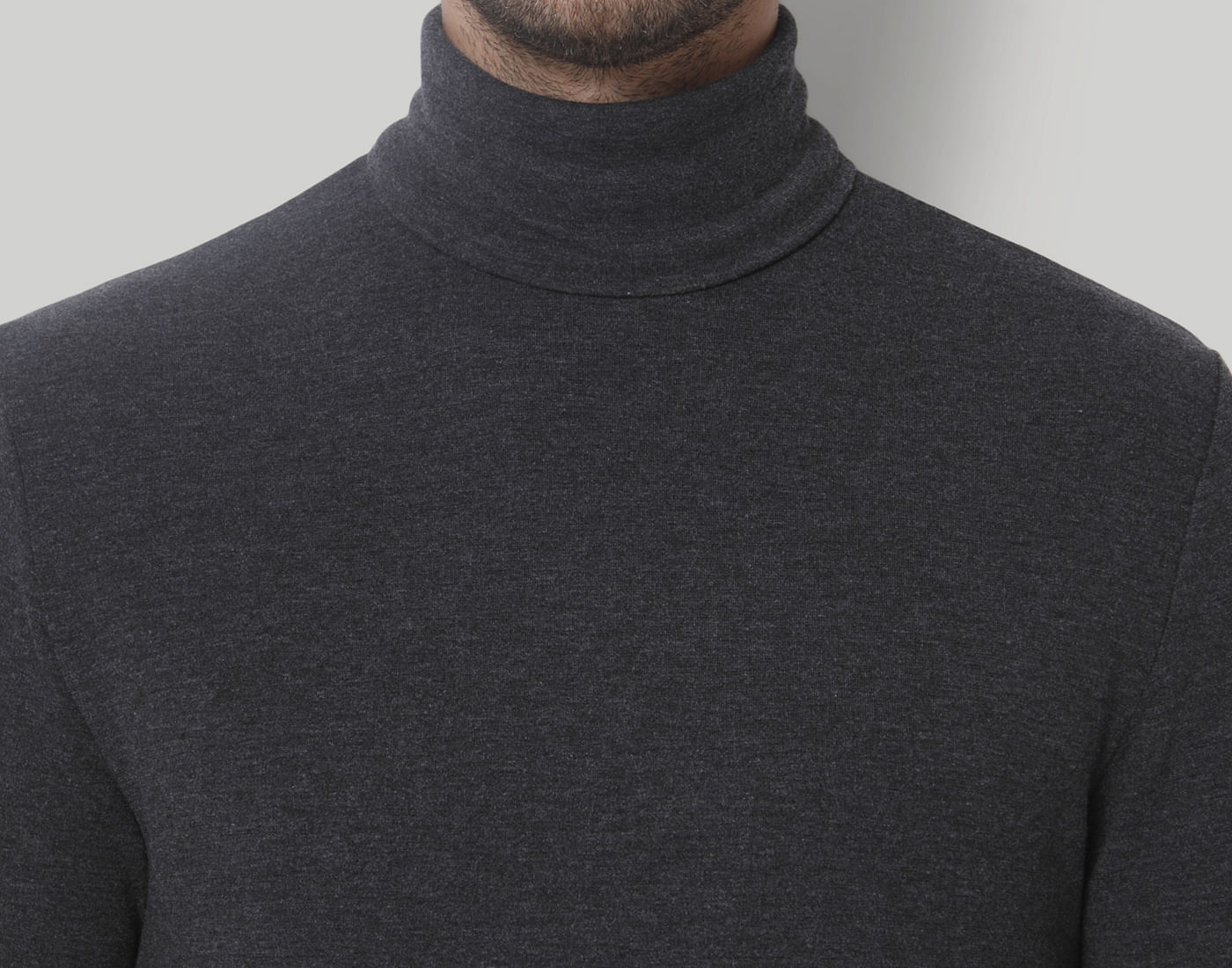 Grey Turtle Neck T-Shirt