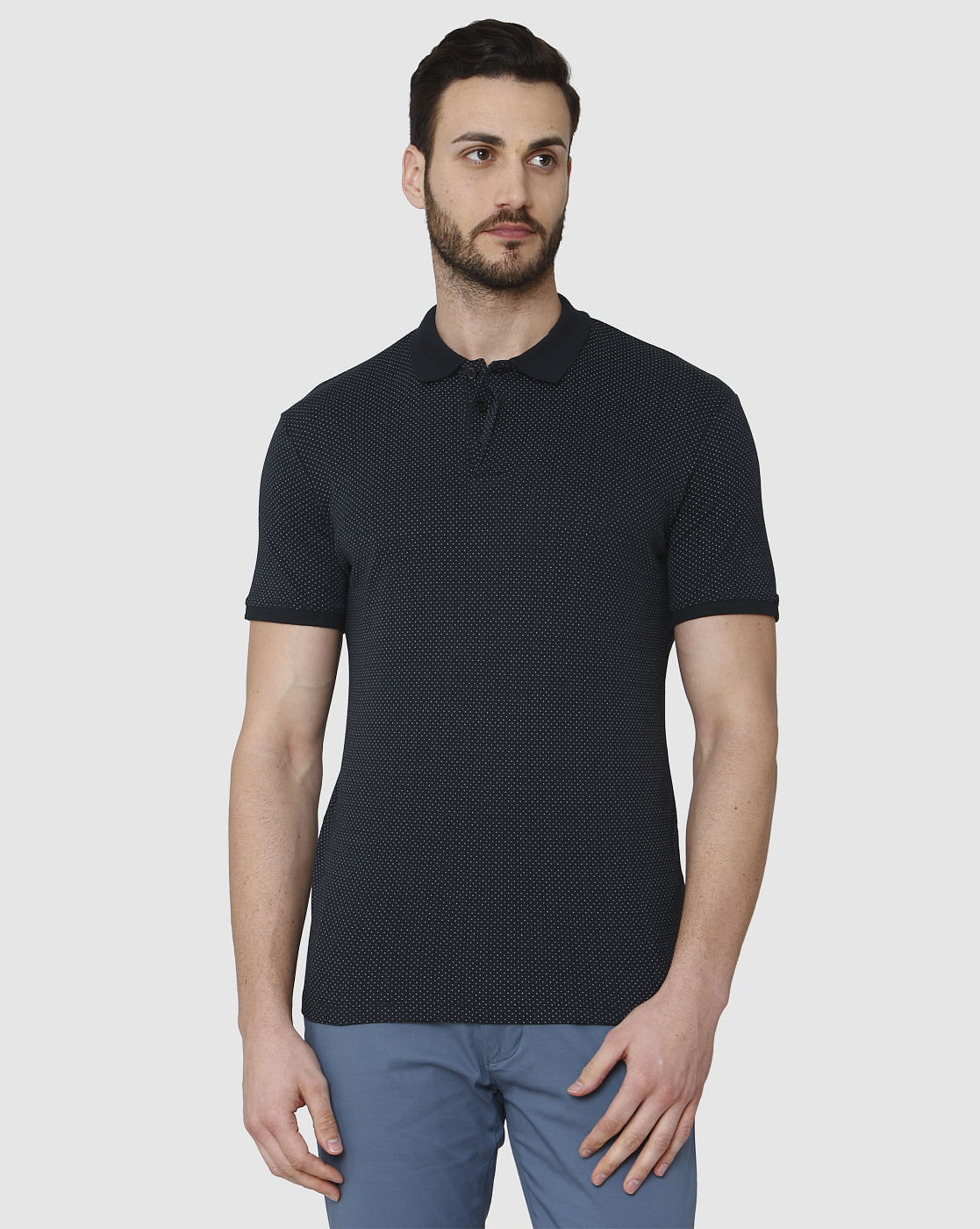 Black Polo Neck T-Shirt