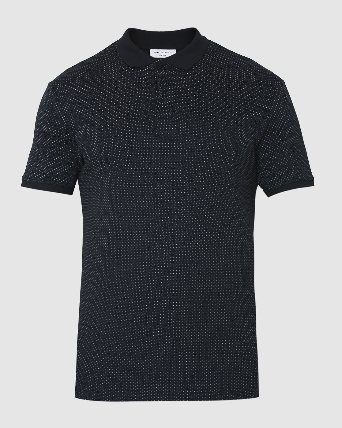 Black Polo Neck T-Shirt