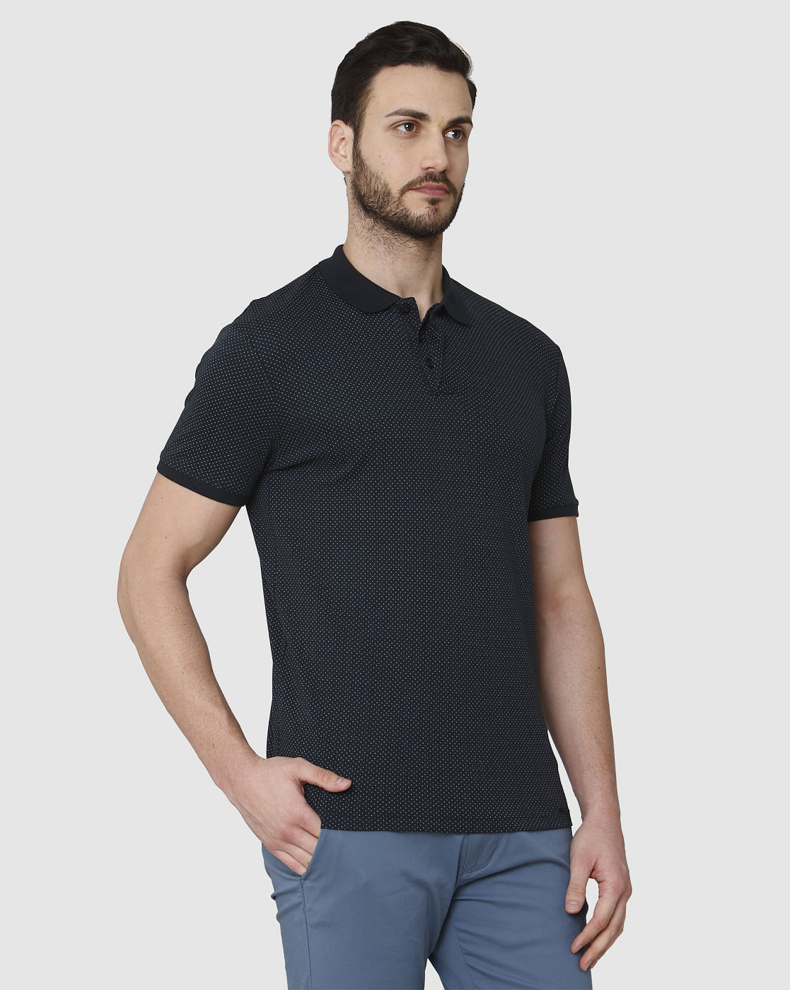 Black Polo Neck T-Shirt