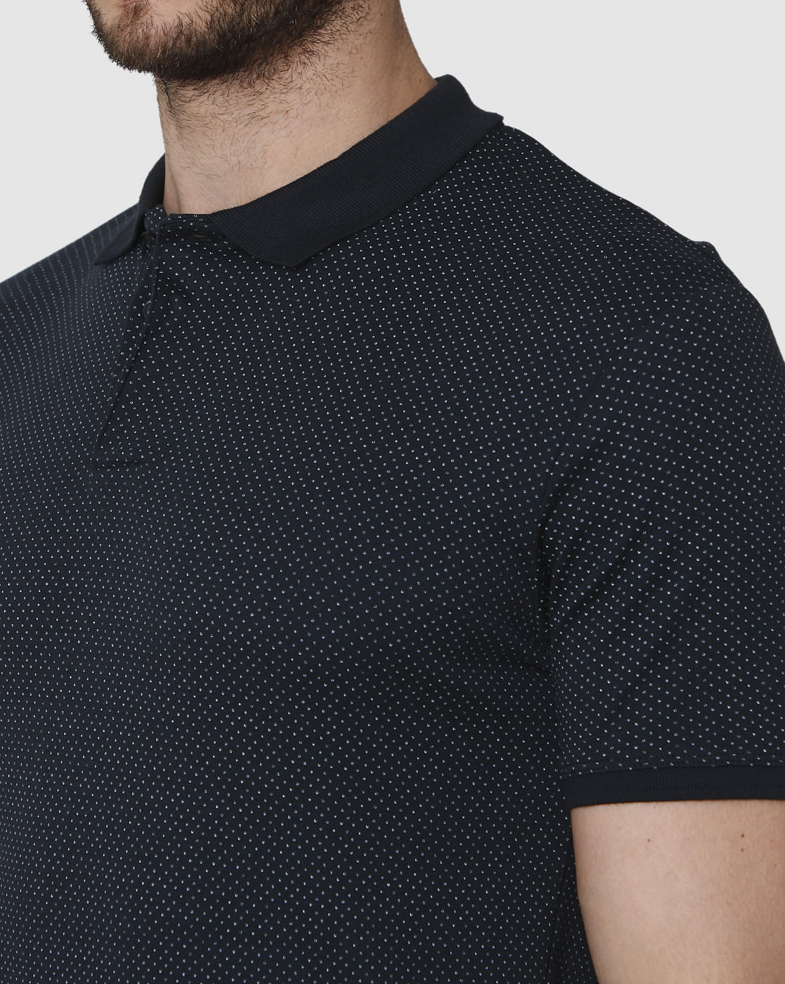Black Polo Neck T-Shirt