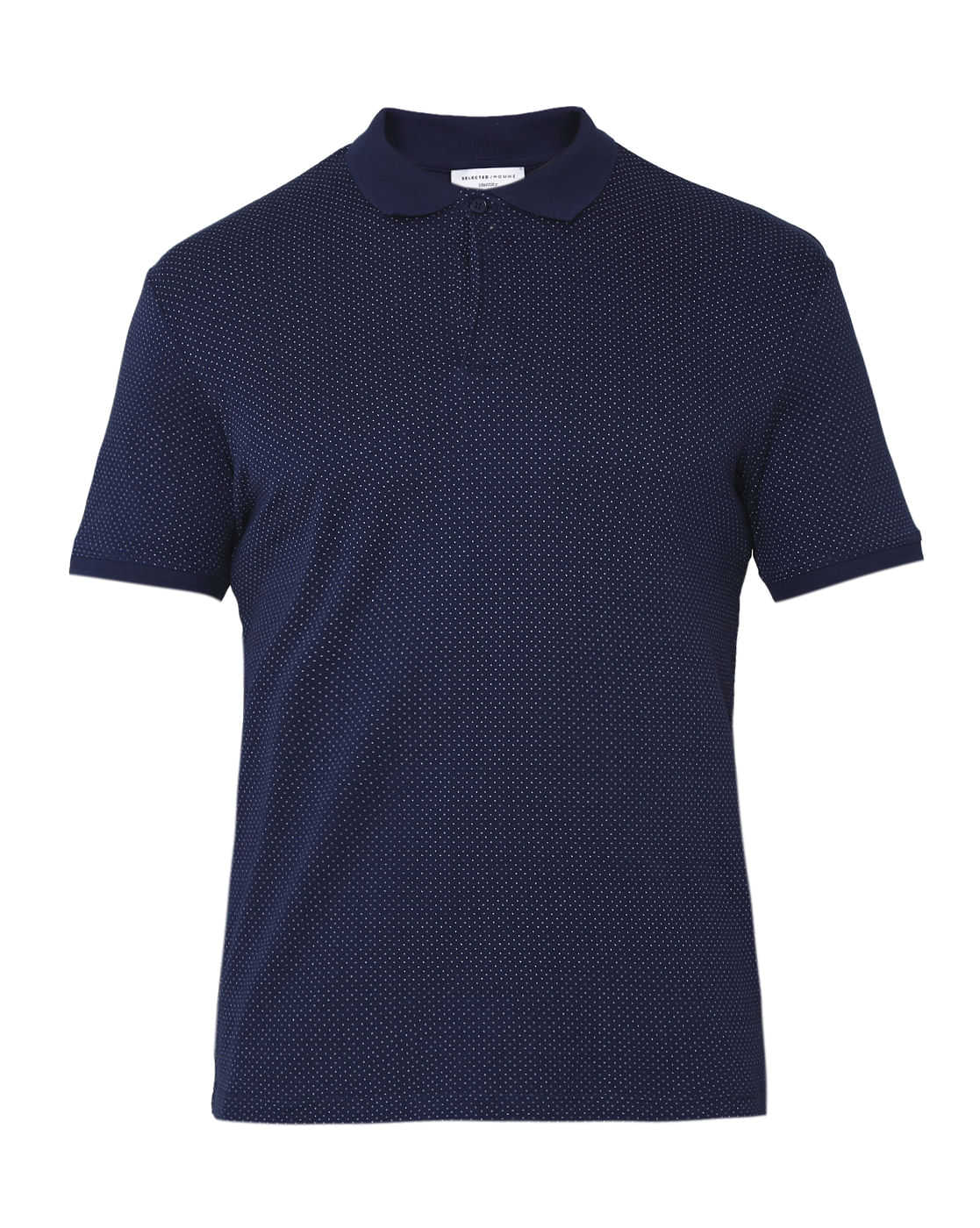 Blue Polo Neck T-Shirt