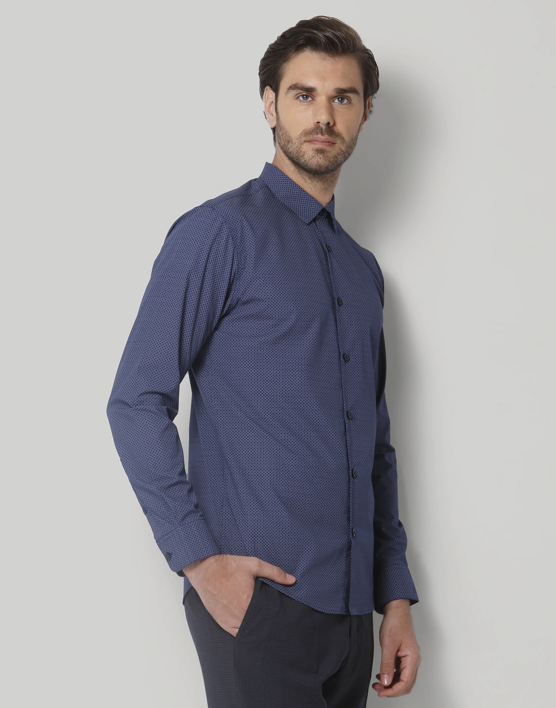 Blue Full Sleeves Shirt