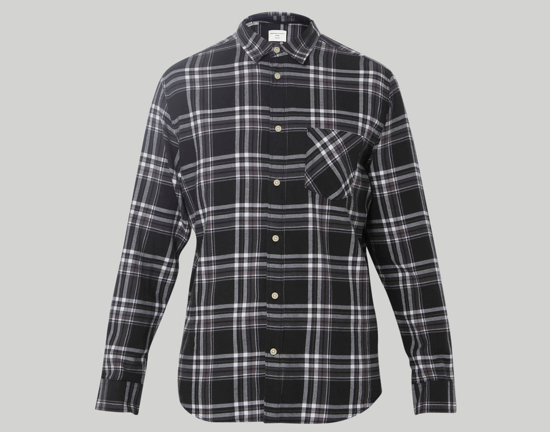 Black Check Full Sleeves Shirt
