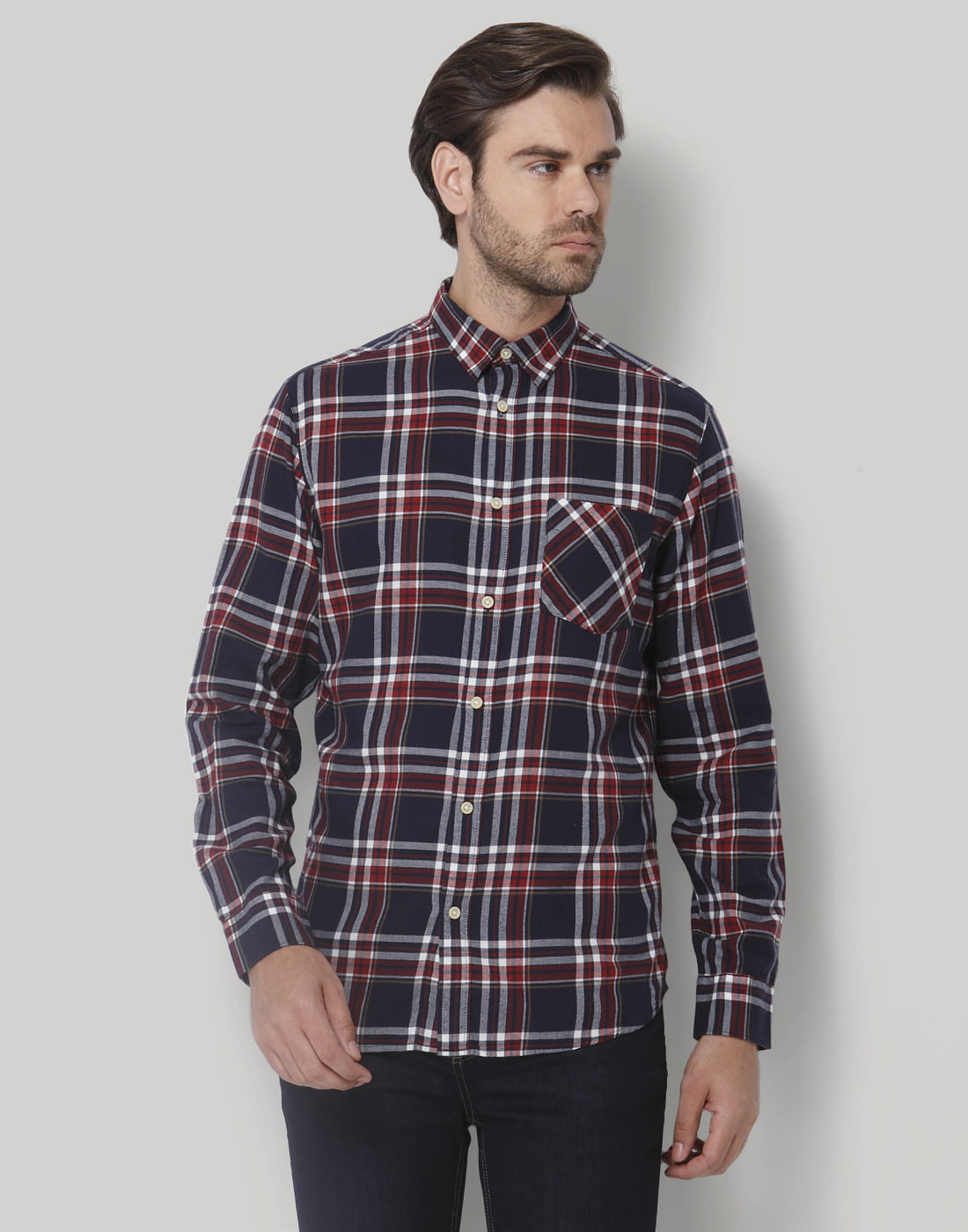 Red Check Full Sleeves Shirt