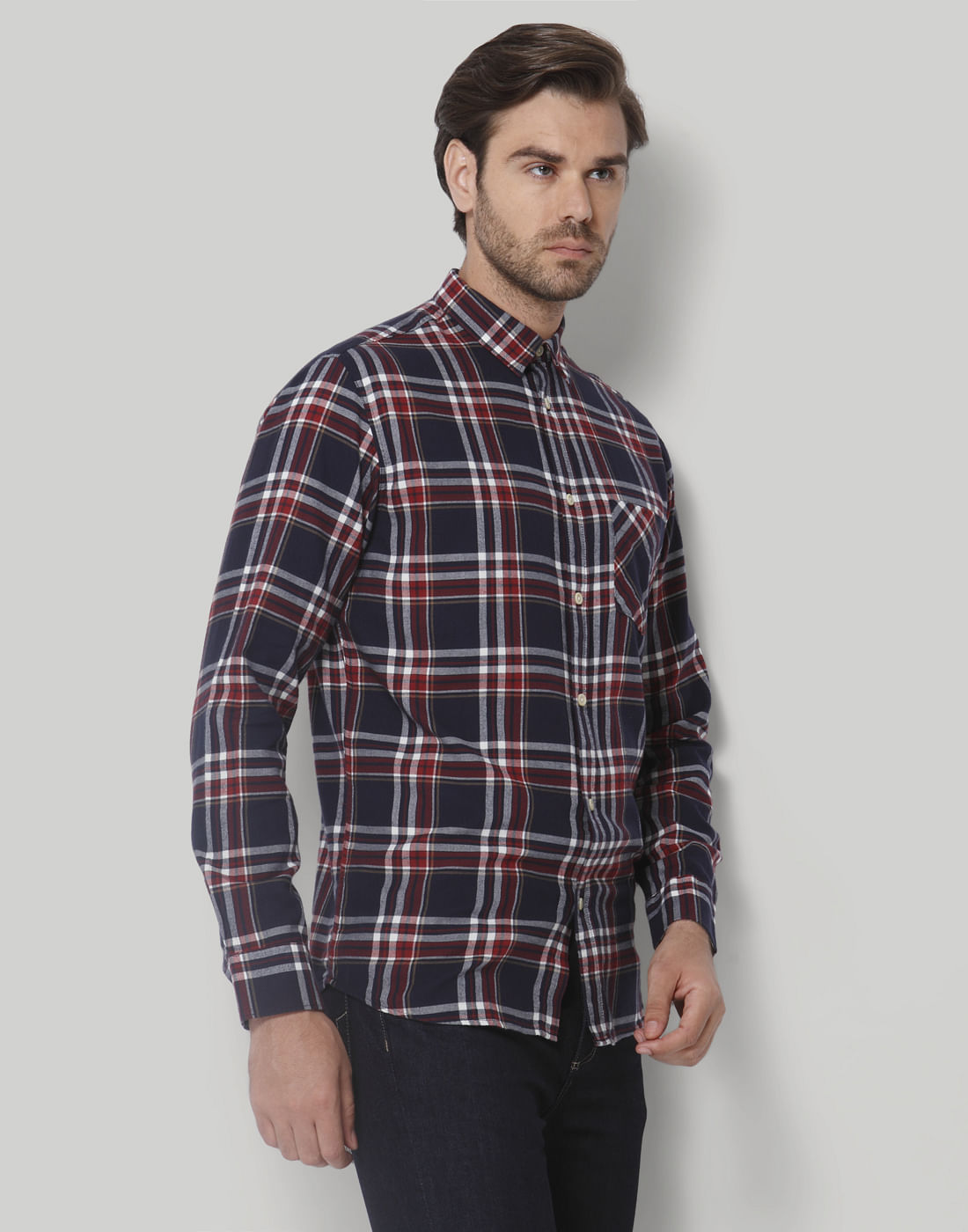 Red Check Full Sleeves Shirt