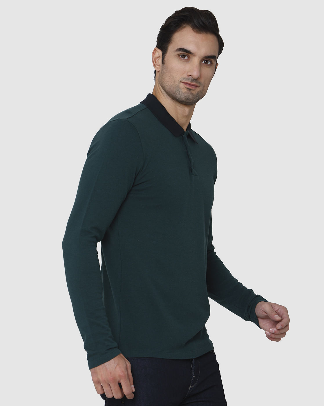 Green Polo Neck T-Shirt