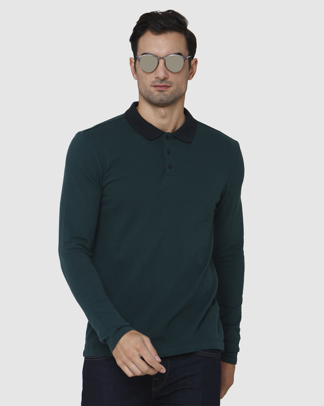 Green Polo Neck T-Shirt