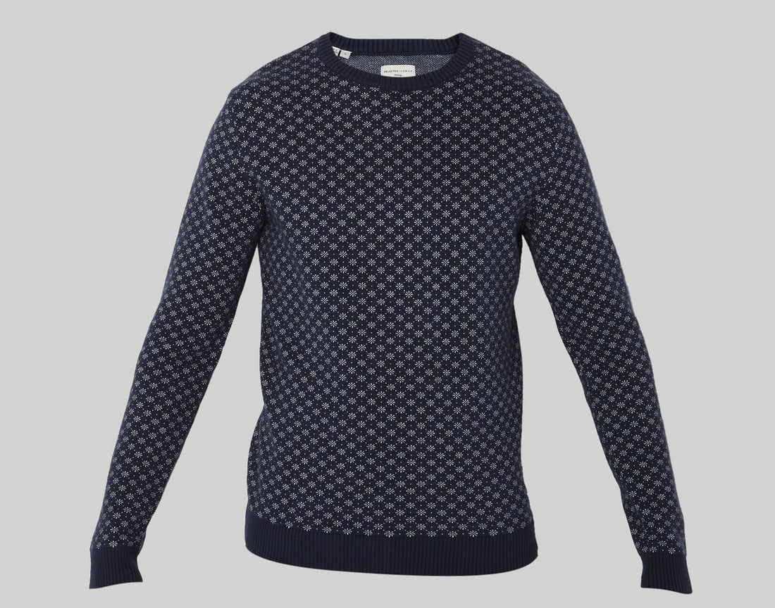Blue Printed Pullover