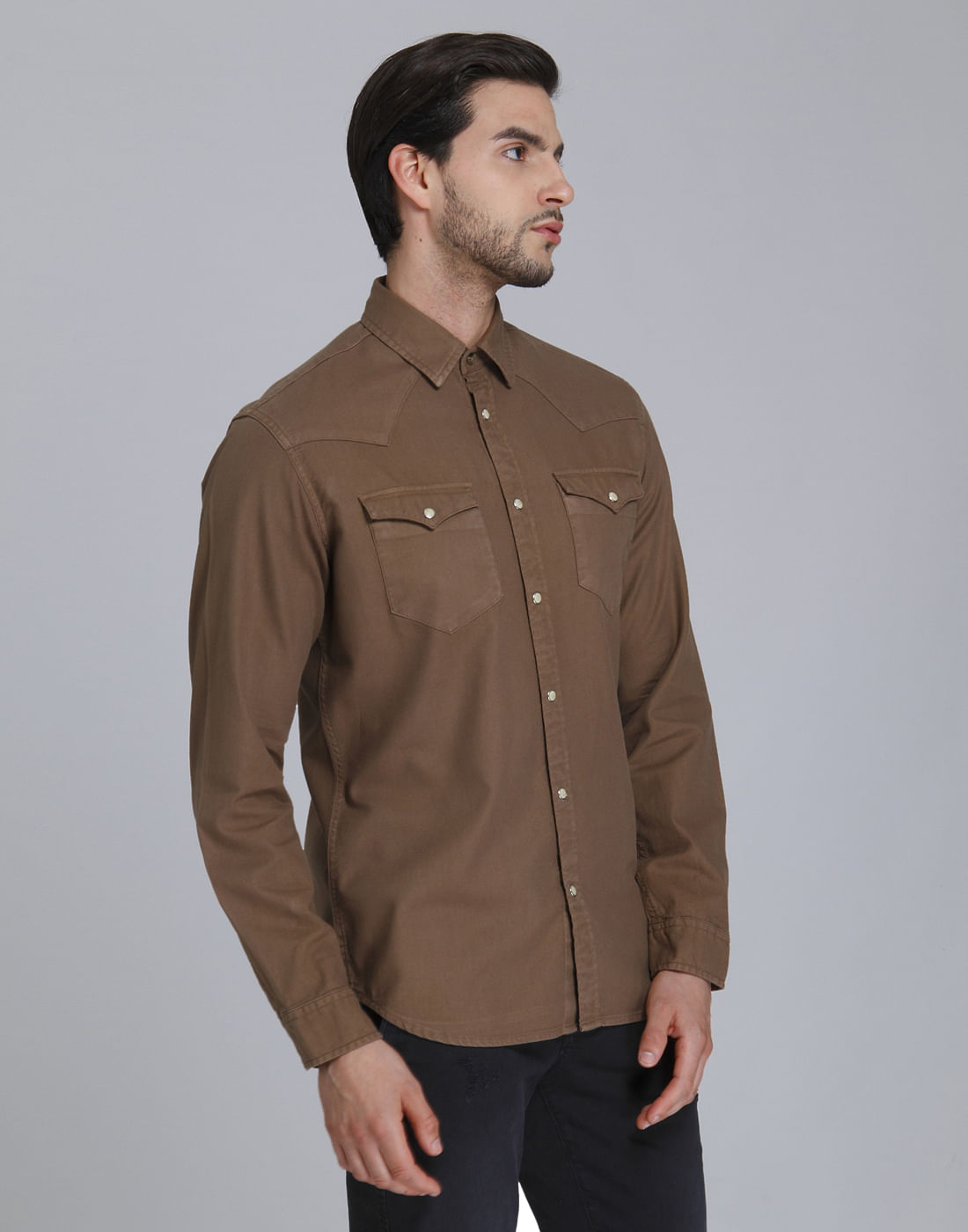 Brown Full Sleeves Shirt