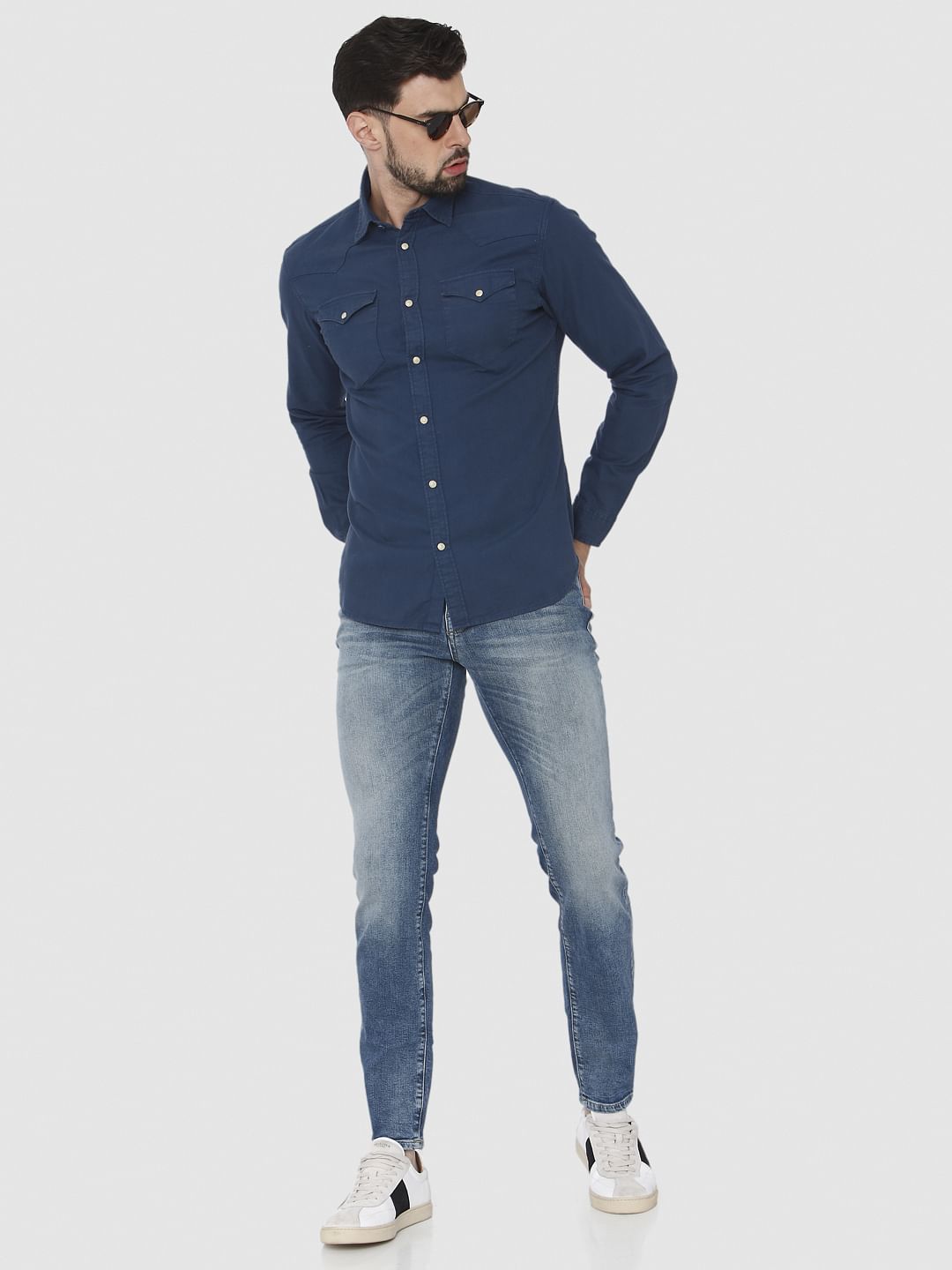 Dark Blue Full Sleeves Shirt