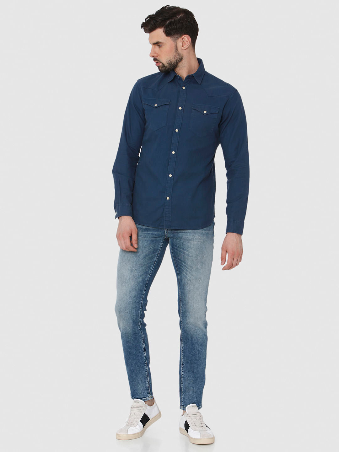 Dark Blue Full Sleeves Shirt