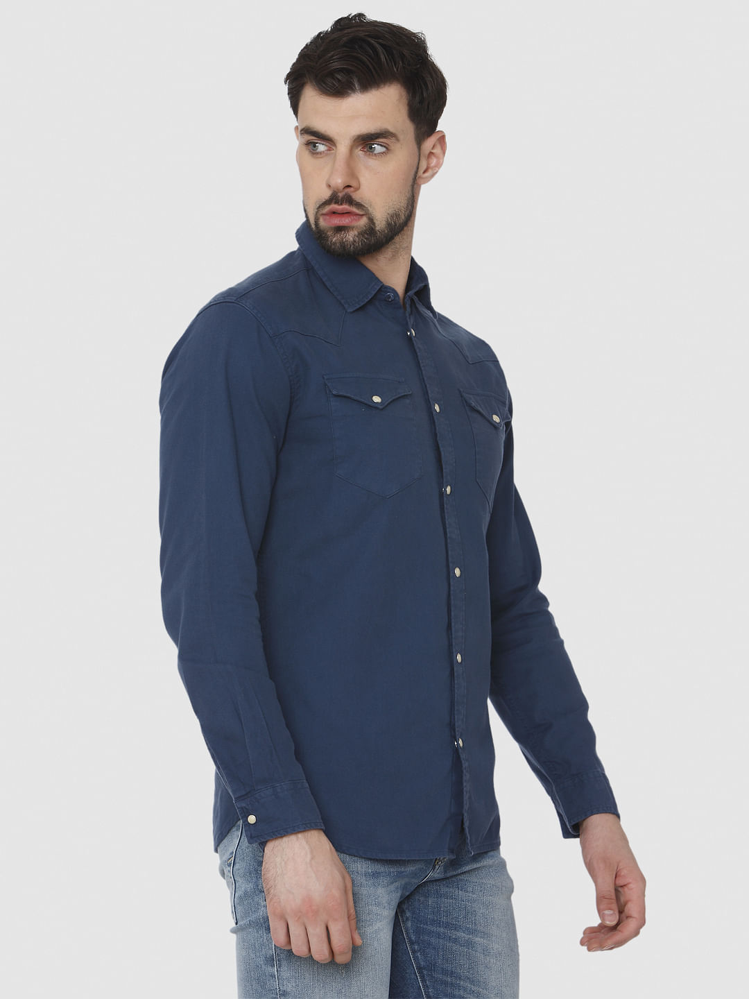 Dark Blue Full Sleeves Shirt