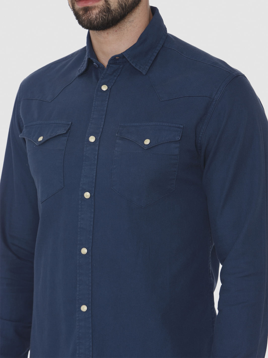 Dark Blue Full Sleeves Shirt