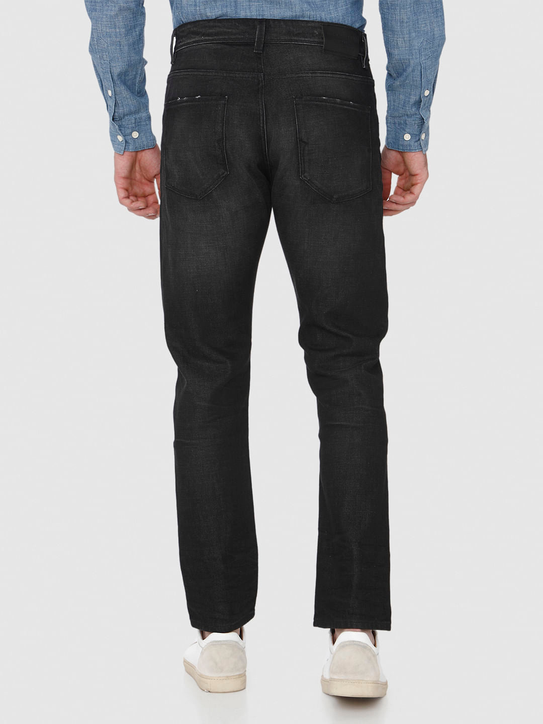 Black Faded Toby Tapered Fit Jeans