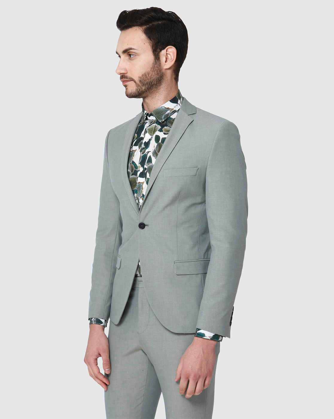 Green Formal Slim Fit Blazer