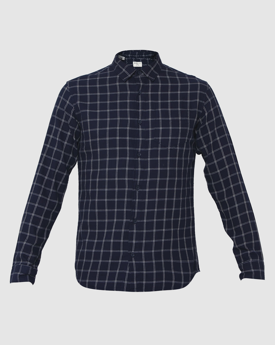 Blue Check Full Sleeves Shirt