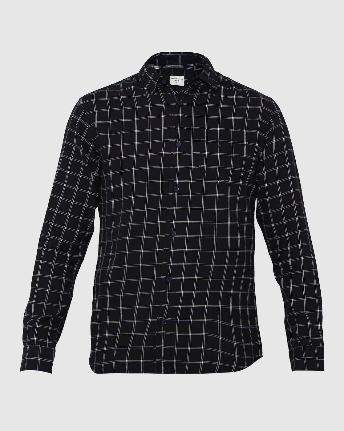 Black Check Full Sleeves Shirt