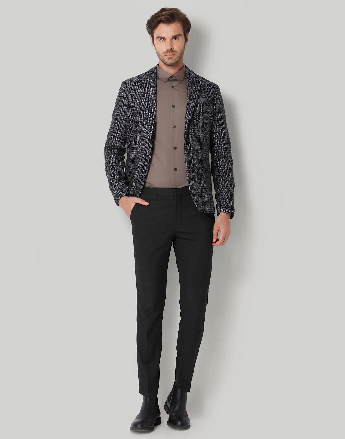 Brown Slim Fit Formal Shirt