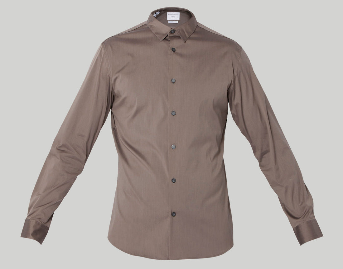 Brown Slim Fit Formal Shirt