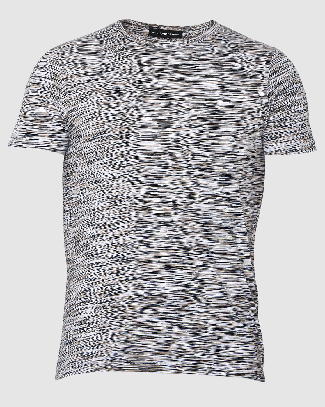 White Striped Crew Neck T-Shirt