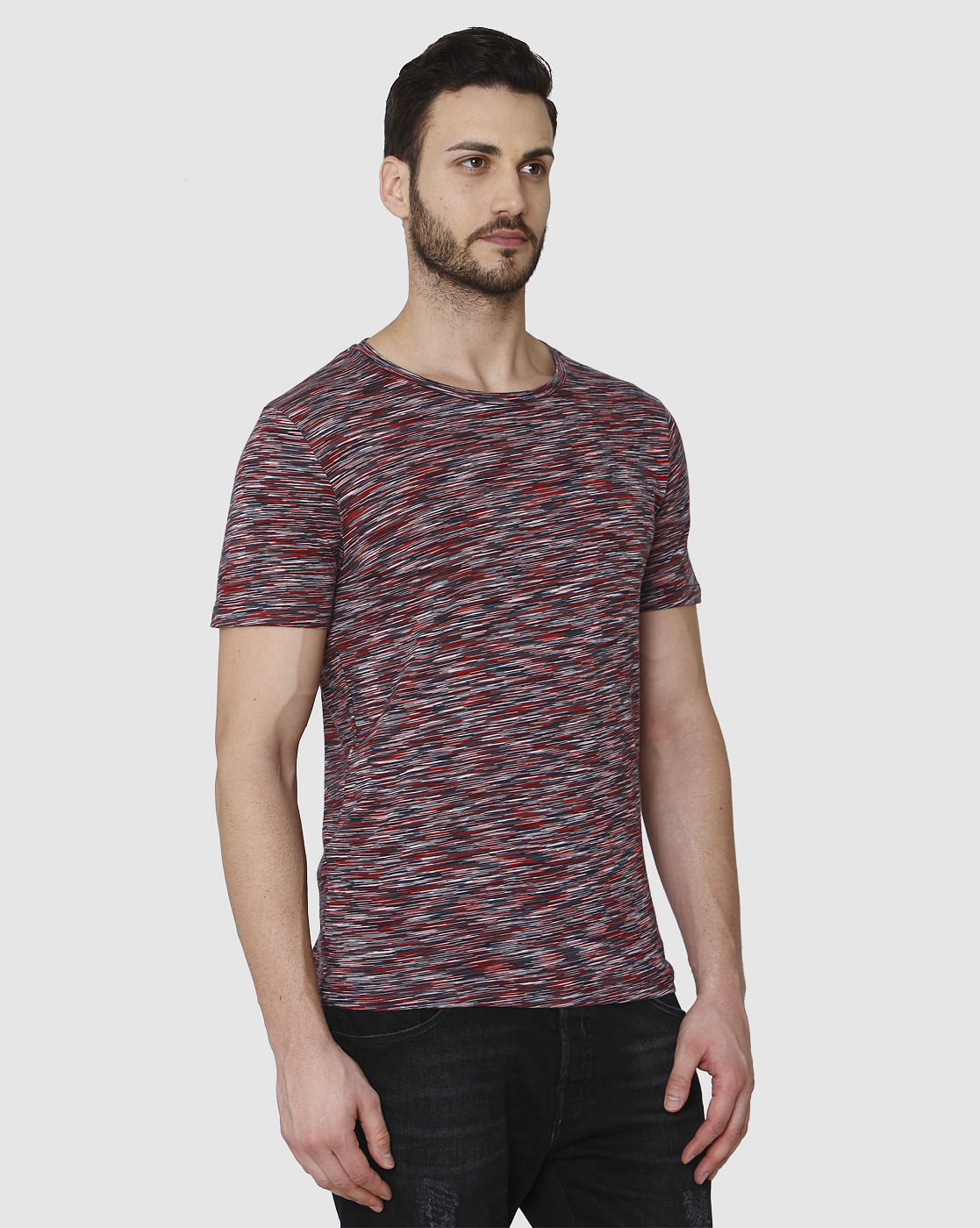 White Striped Crew Neck T-Shirt