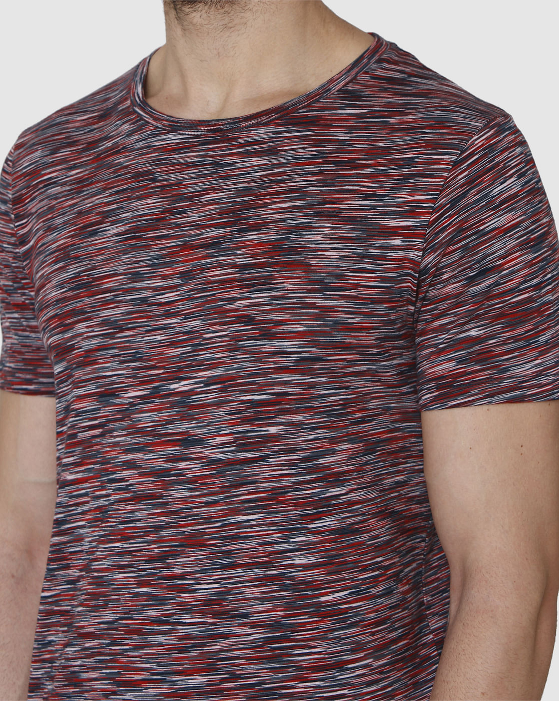 White Striped Crew Neck T-Shirt