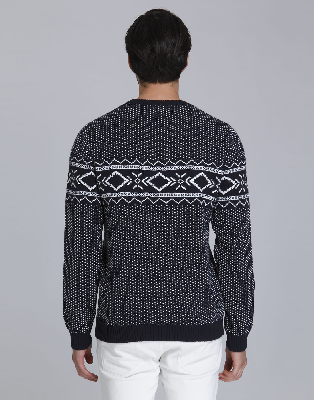 Blue Printed Pullover