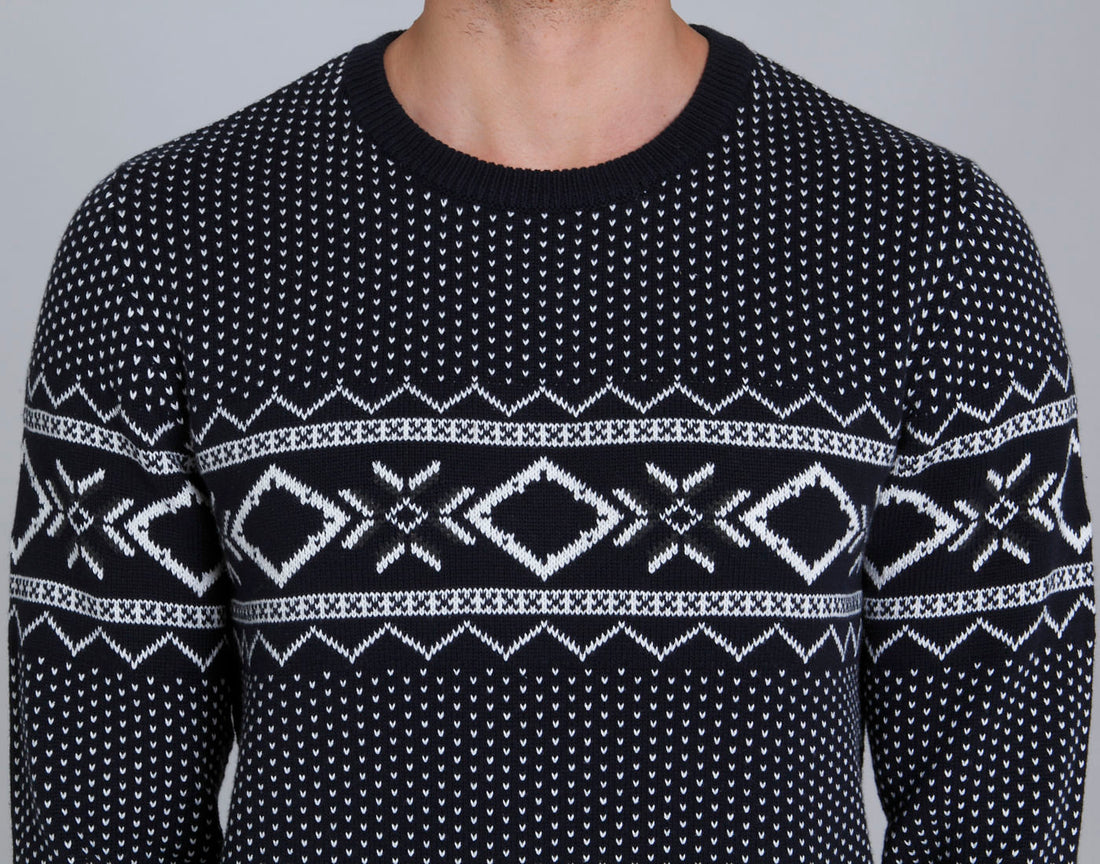 Blue Printed Pullover
