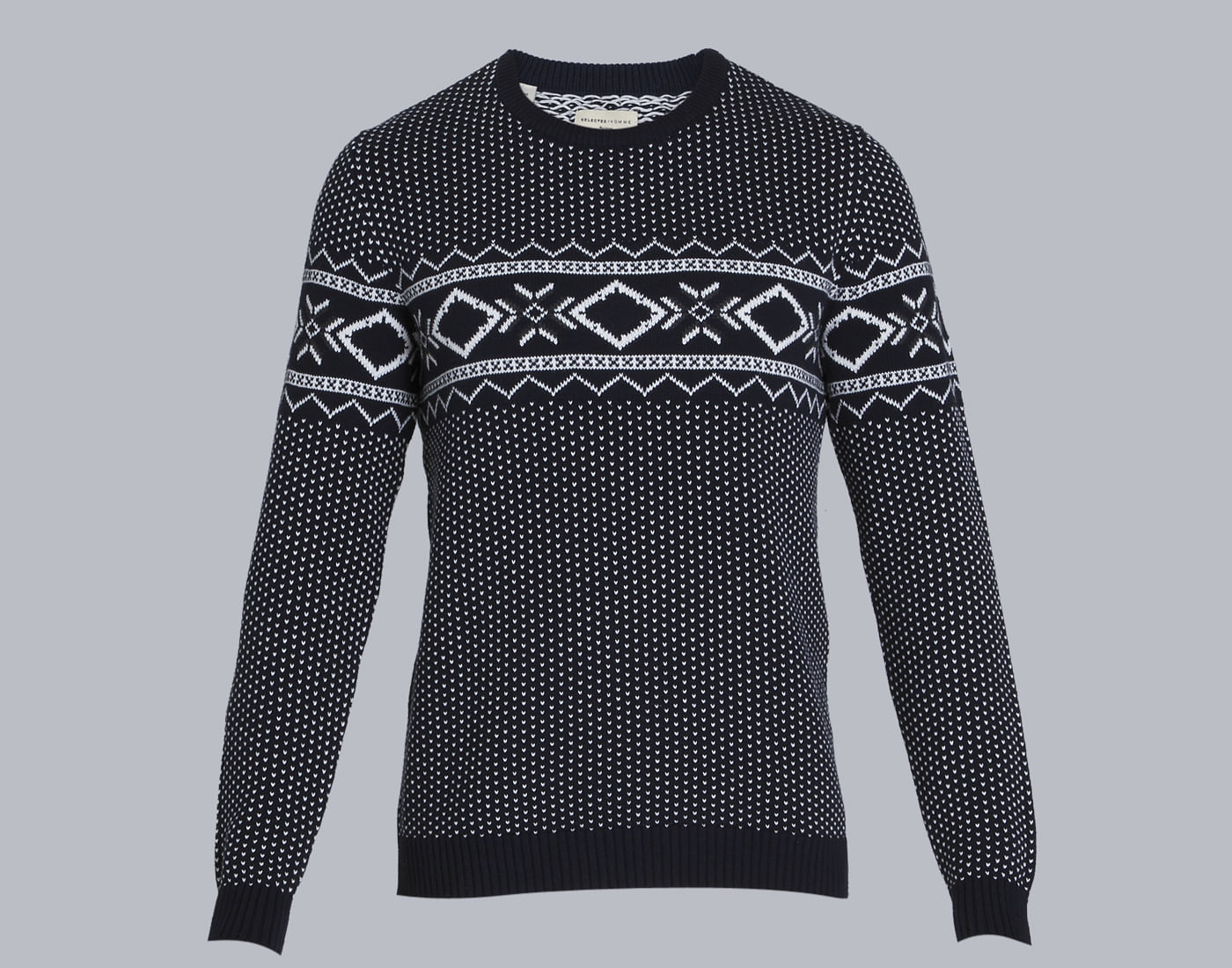 Blue Printed Pullover