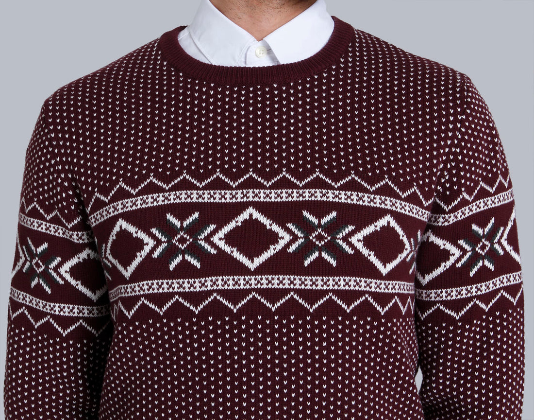 Red Printed Pullover