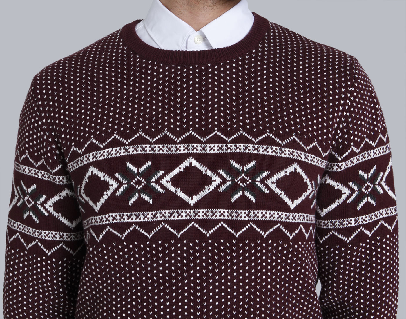 Red Printed Pullover