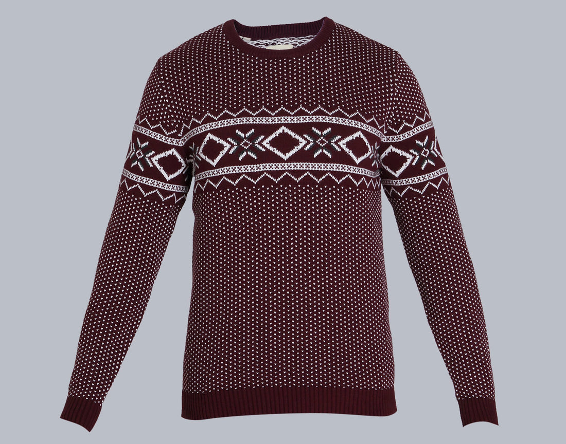 Red Printed Pullover